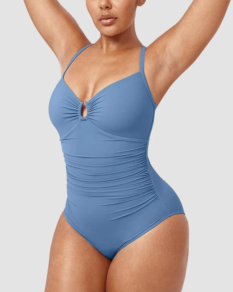 SculptEase U-Ring Ruched Shaping Swimsuit