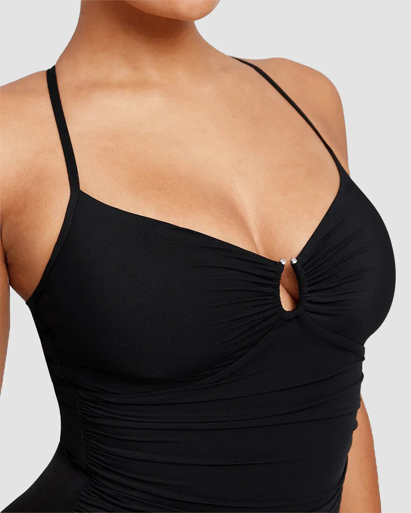 SculptEase U-Ring Ruched Shaping Swimsuit