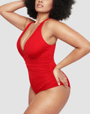 Crisscross Wide Strap One-Piece Swimwear